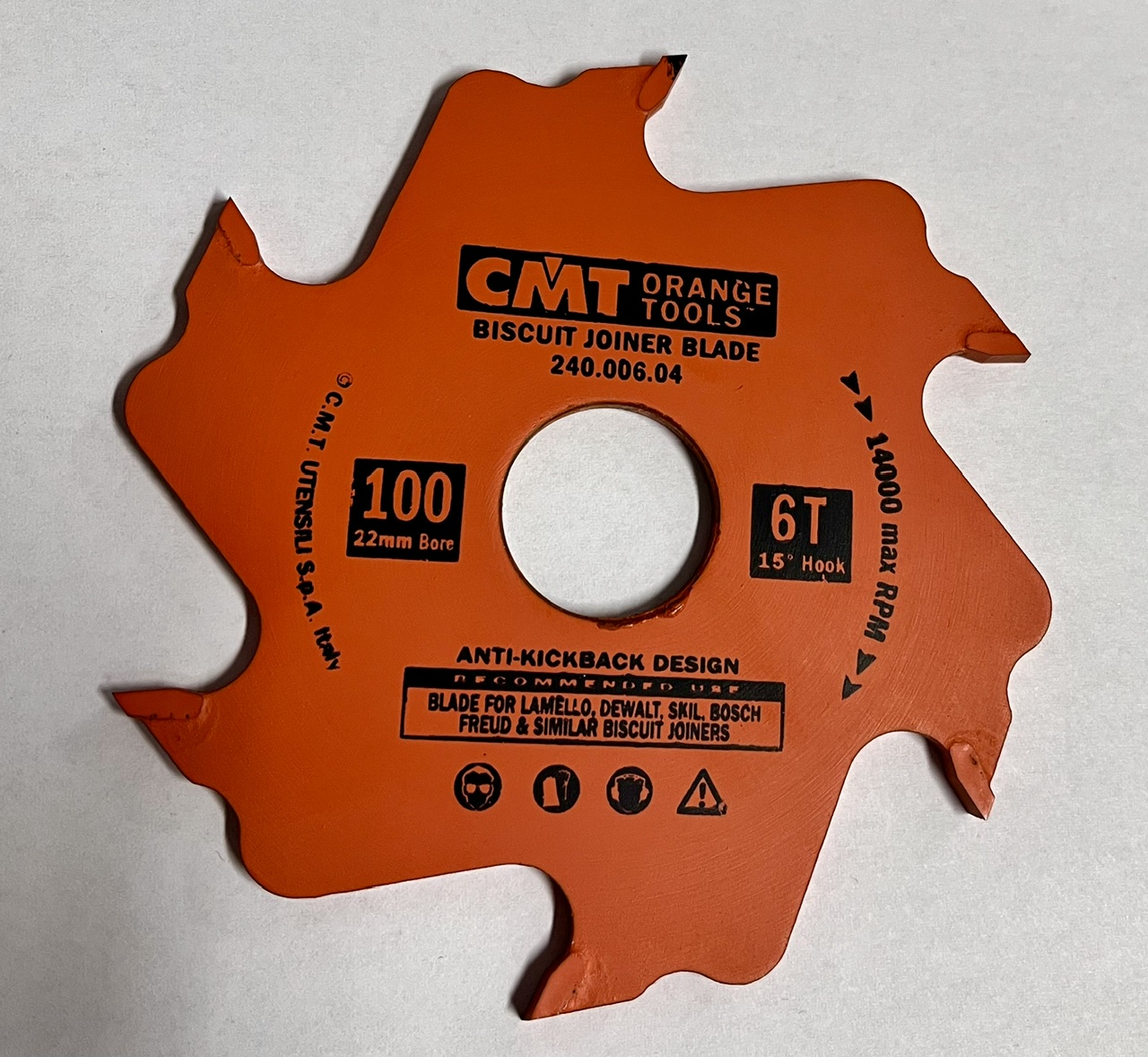 CMT Lamelovací kotouč pro lamelové spoje D100 x 3,96 x 22 mm, Z8, HW