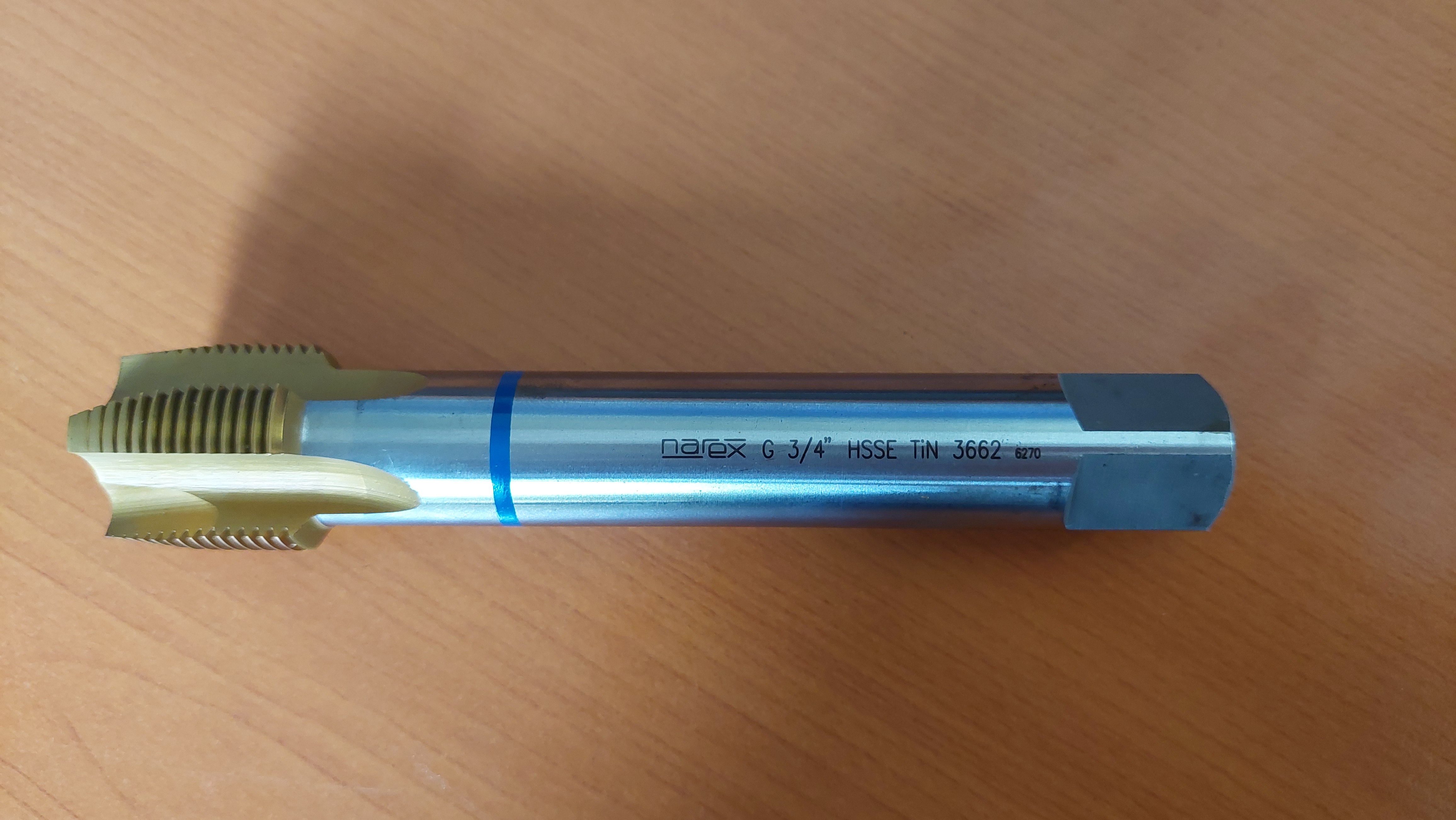 Strojní závitník 5156 B, DIN ISO 228, TiN, G 3/4" HSSE