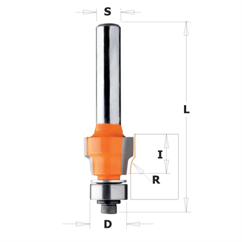 CMT C907 Fréza zaoblovací vydutá - D 26,5x15mm, 0° - 25°, Z=2, S=8mm, HW