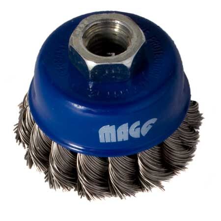 Magg Kartáč hrnkový copánkový 80 mm, SS 0,5 mm, závit M14x2, BL97008N