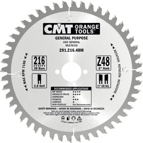 CMT Pilový kotouč pro elektronářadí D165 x 2,6 mm x 1,6x30 mm, Z24