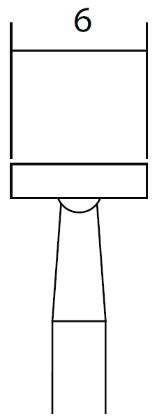 Proxxon Stopkové brousky - korund - kotouč 6 mm - 5 ks, 28776