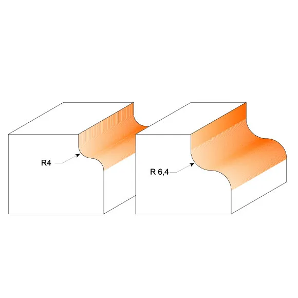 CMT C959 Profilová fréza s ložiskem, R 4mm, D 28,7 x 13 S=8, HW