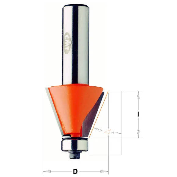 CMT C936 Úhlová fréza s ložiskem 25°, D 22,2x10 mm, S=8 mm, HW