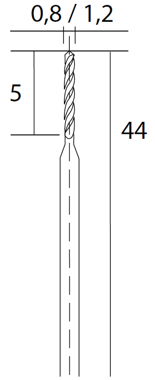Proxxon Diamantové vrtáky (0,8 a 1,2 mm) - 2 ks, 28255