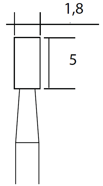 Proxxon Diamantový stopkový brousek (válec 1,8 mm), 28240