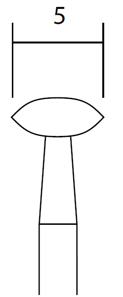 Proxxon Diamantový stopkový brousek (čočka 5 mm), 28250