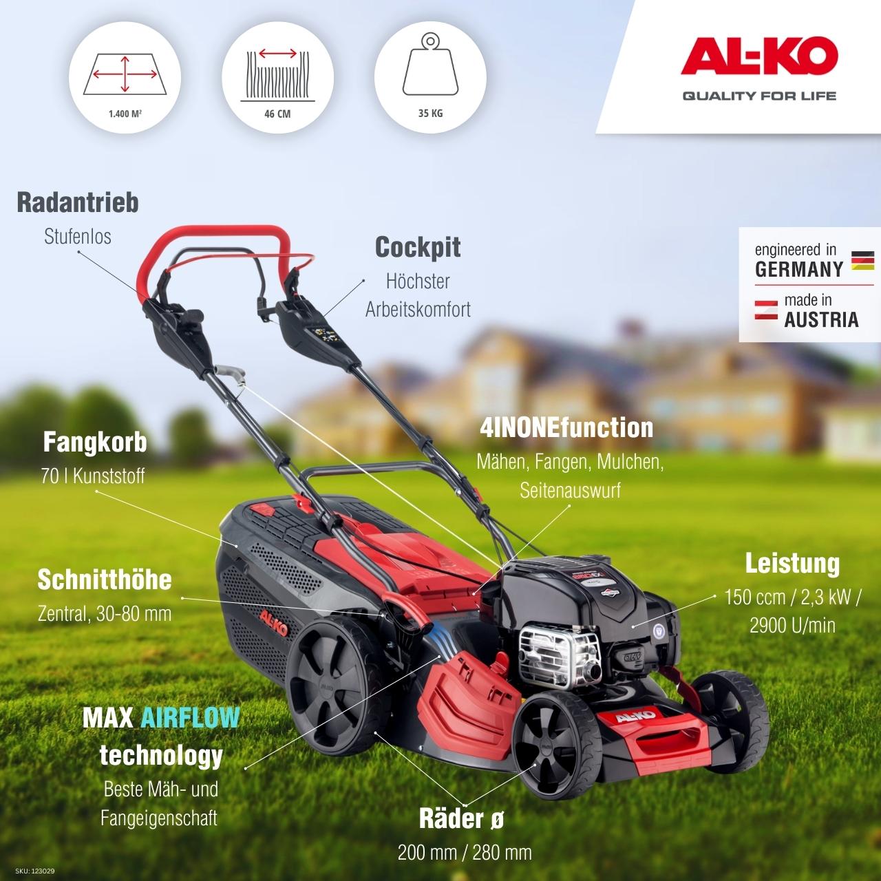 AL-KO Benzínová sekačka Premium 473 VS-B Premium, 123029