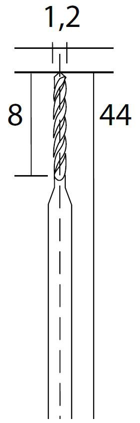 Proxxon Spirálový mikrovrták 1,2 mm, sada 3 ks, 28856