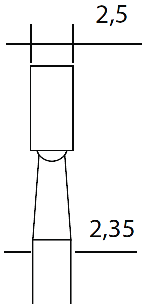 Proxxon Stopkové brousky - korund - válec 2,5 mm - 5 ks, 28774