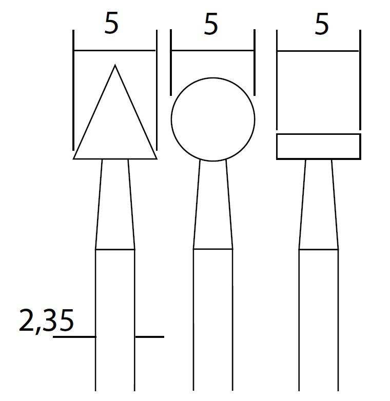 Proxxon Wolfram-vanadové stopkové frézy - sada 3 ks, 28720