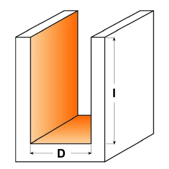 CMT C912 Drážkovací fréza dlouhá - D 6x25,4 mm, L 60mm, S=8, HW