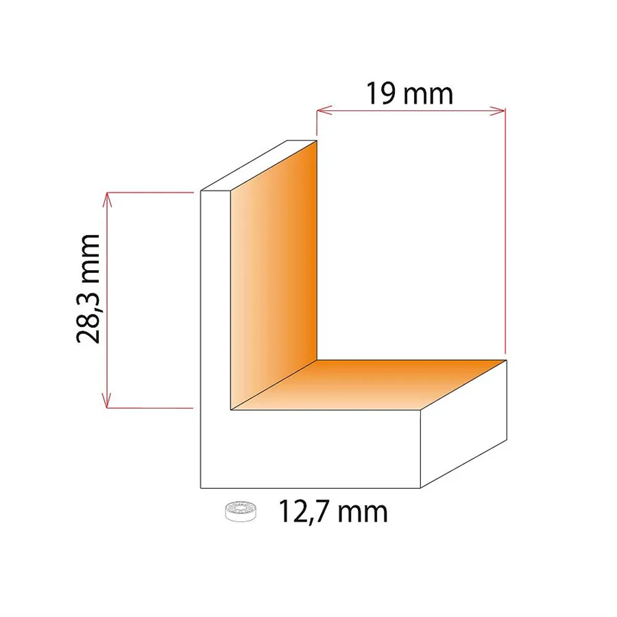 IGM F049 Velká falcovací fréza H=16mm, D50,8x28,5 S=12mm, L=87mm, HW