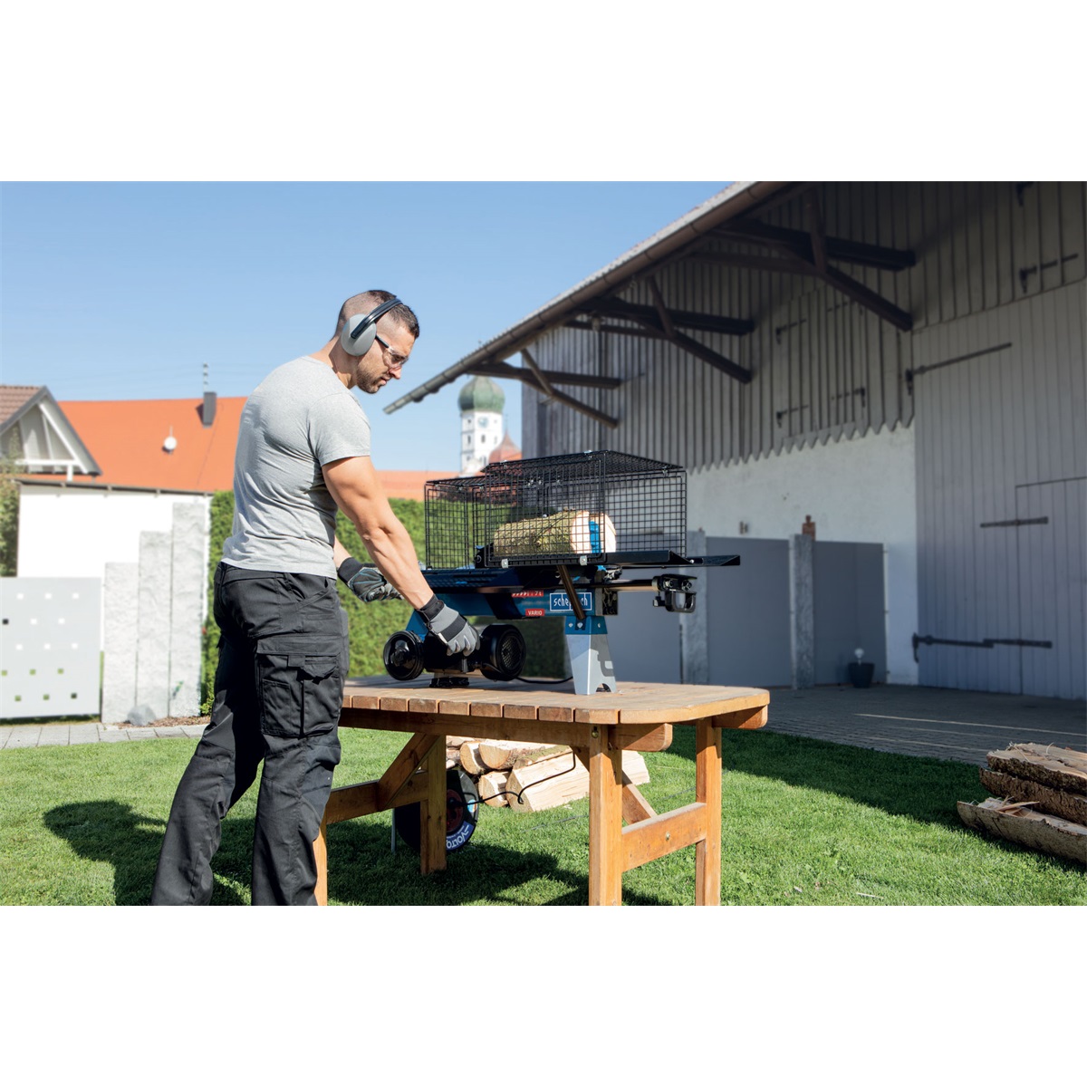 Scheppach HL 760 LS Horizontální štípač na dřevo 7t se stojanem