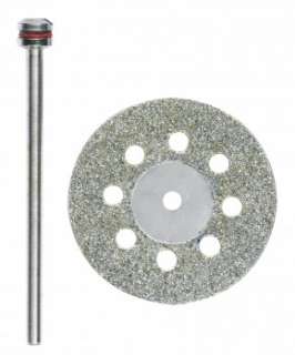 Proxxon Diamantový kotouč ∅ 38 mm s chladícími otvory + dřík, 28846